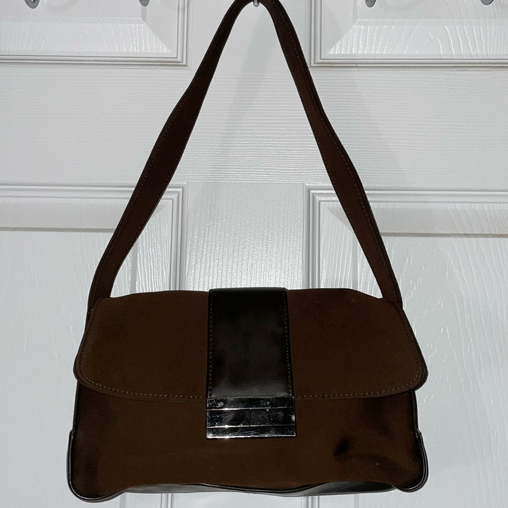 VINTAGE 90s/2000s Tommy Hilfiger Small Chocolate Brown Shoulder Bag
